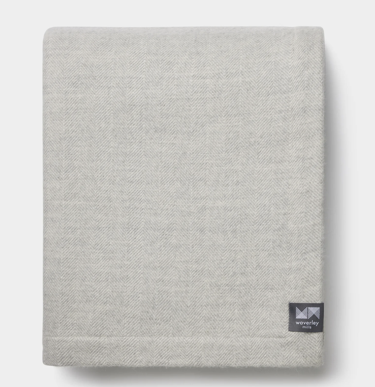 Herringbone Blanket in Grey Marle